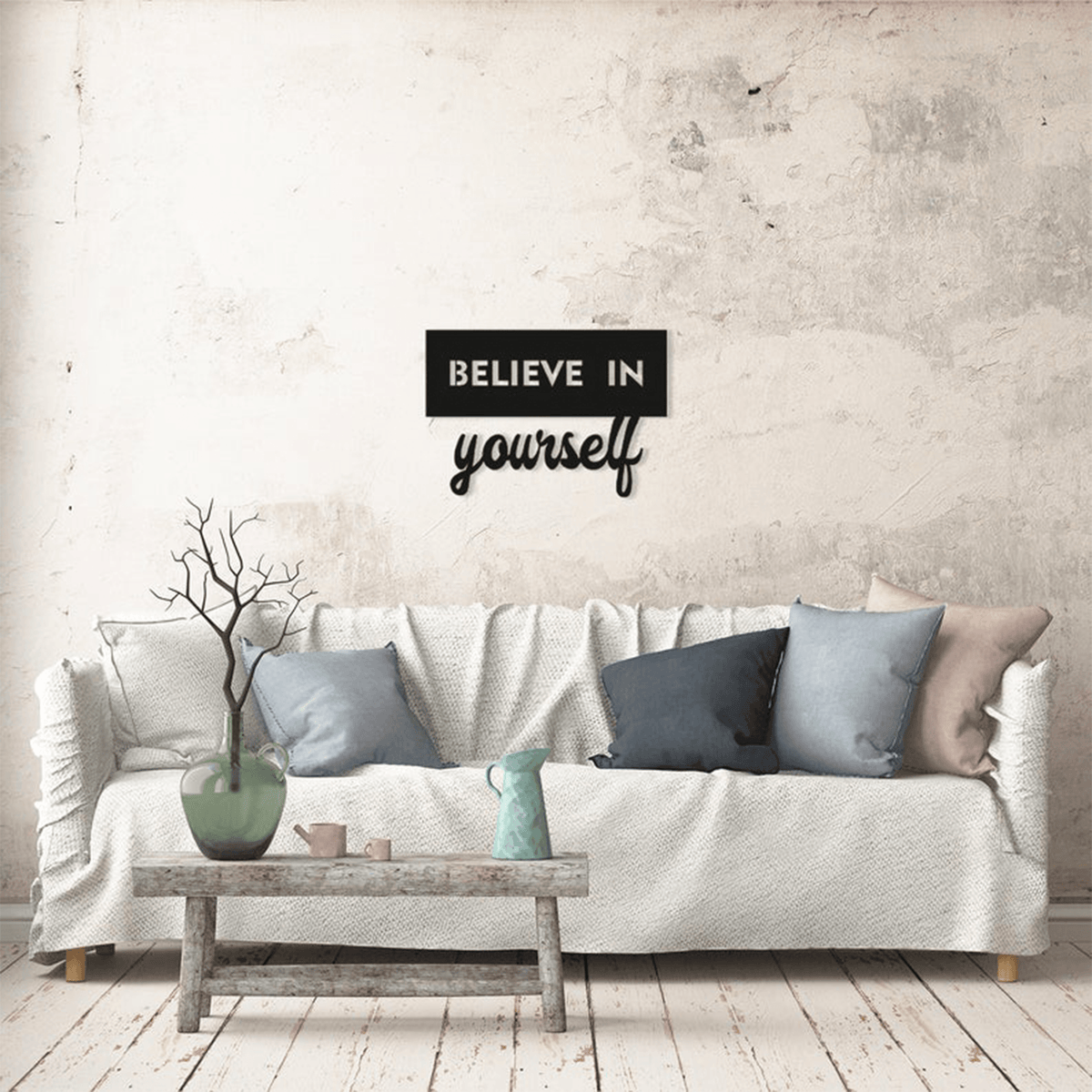 BELIEVE IN YOURSELF, Μεταλλικό διακοσμητικό τοίχου - lovenwall