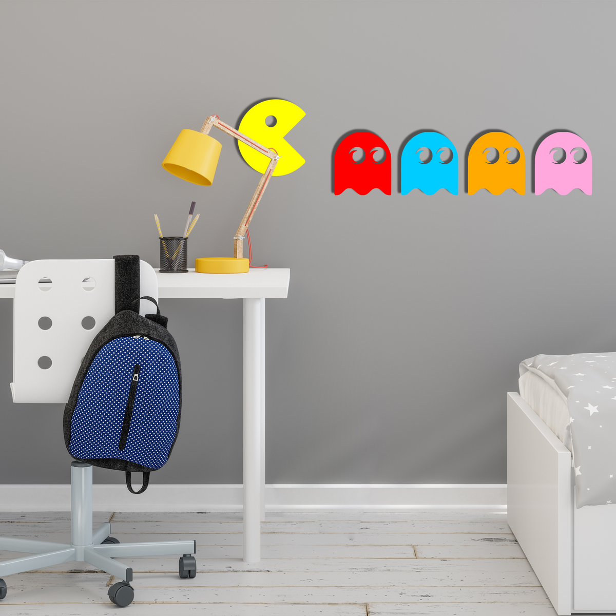 PACMAN/PACMAN GHOST SET, Μεταλλικό διακοσμητικό τοίχου