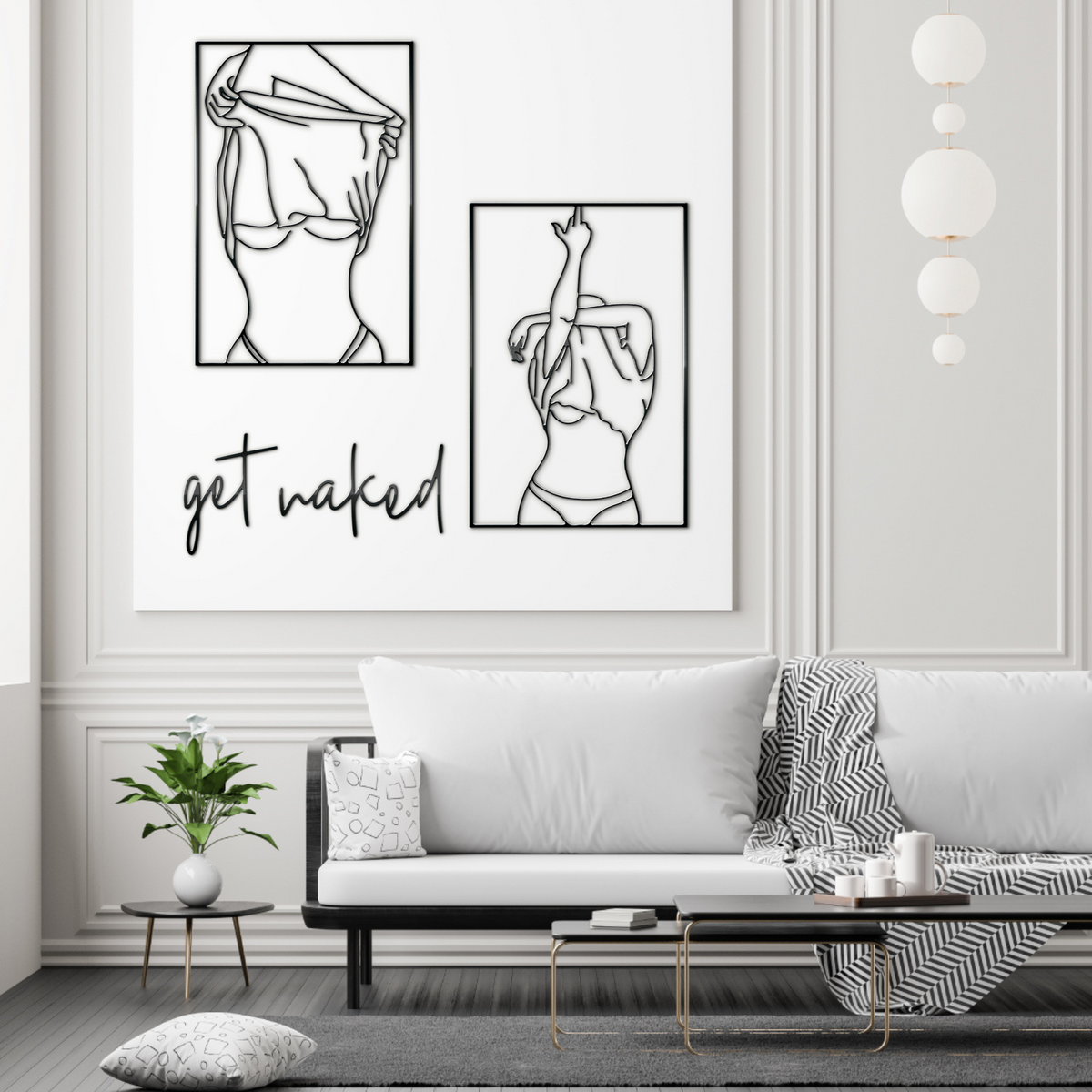 ATTITUDE WOMEN SET, Μεταλλικό διακοσμητικό τοίχου