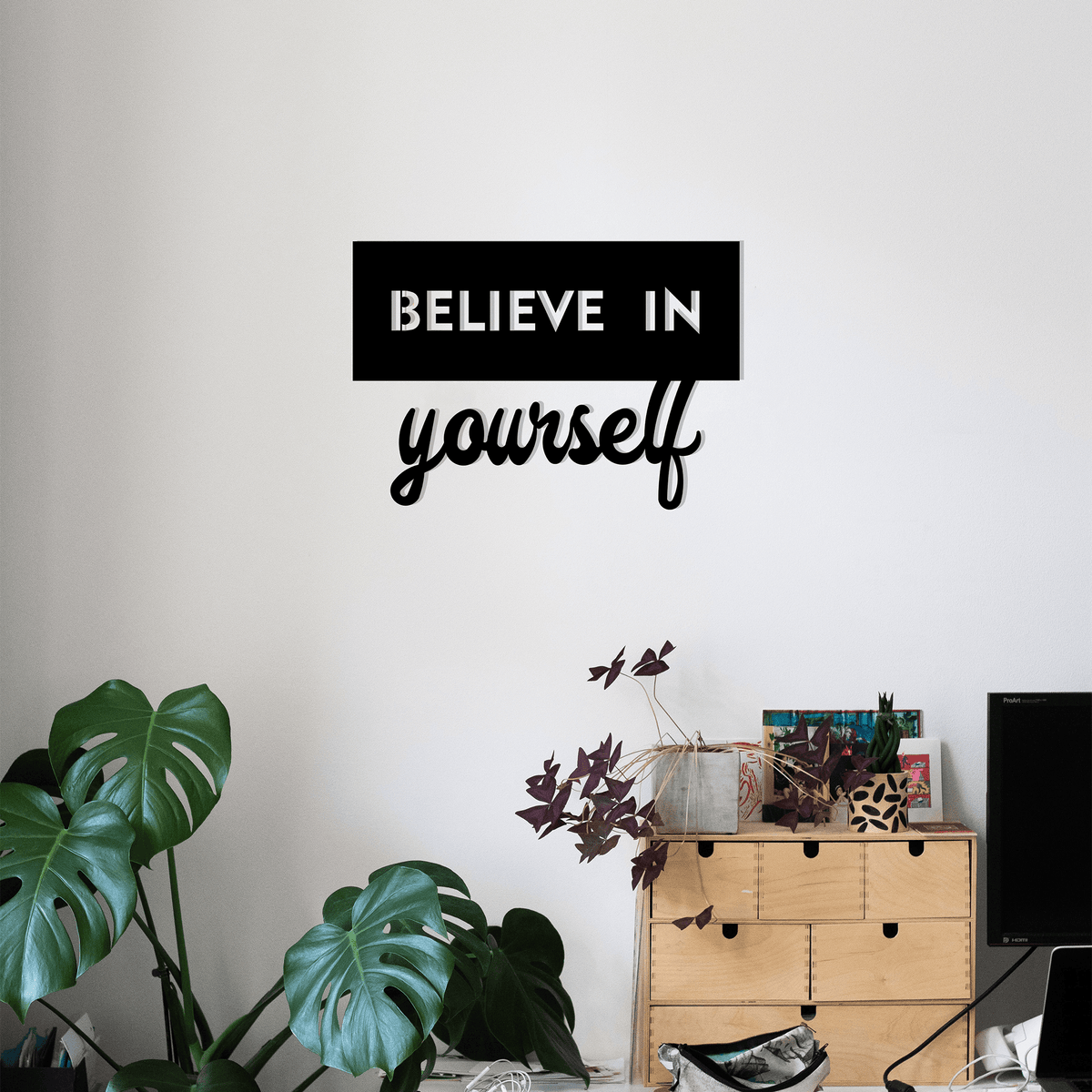 BELIEVE IN YOURSELF, Μεταλλικό διακοσμητικό τοίχου - lovenwall