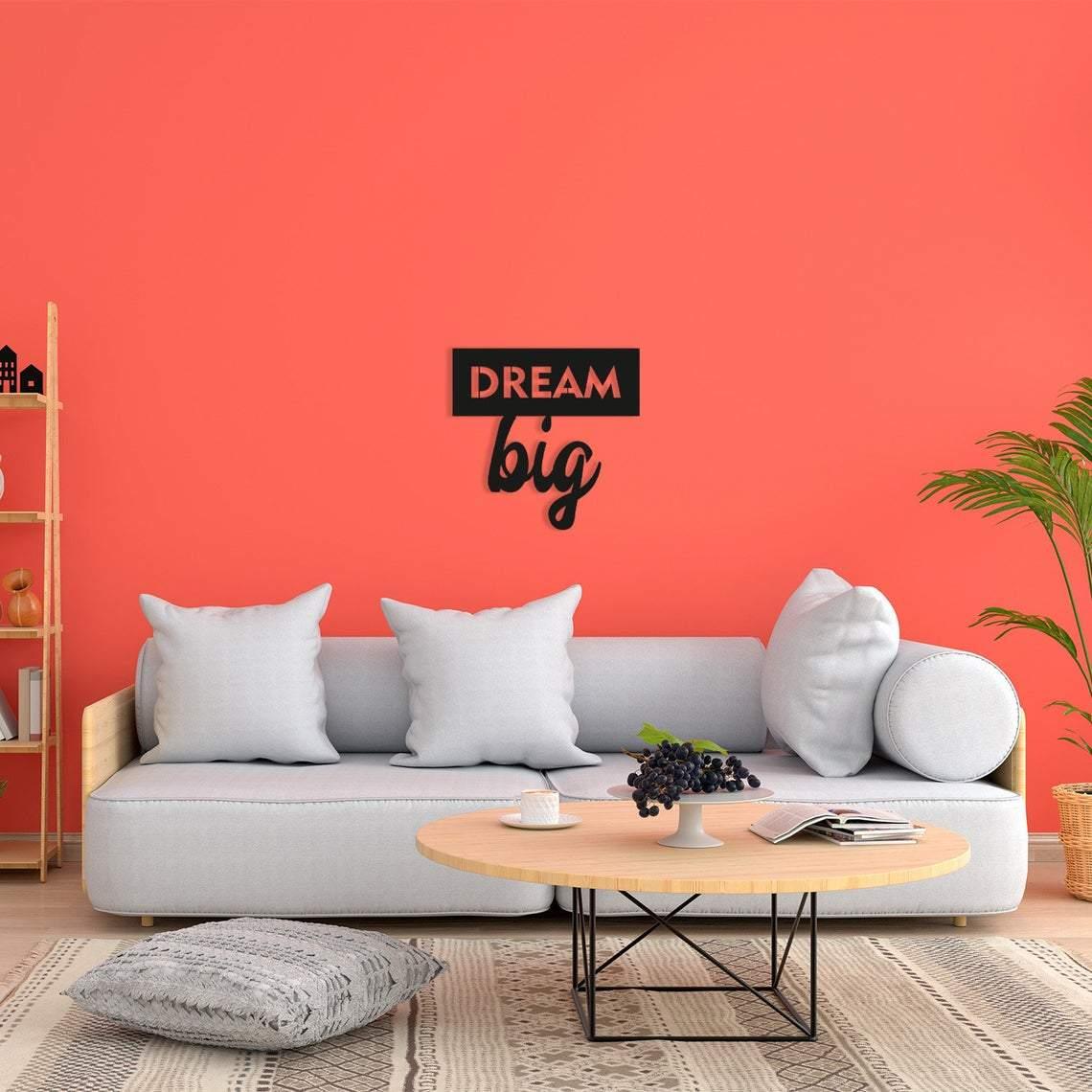 DREAM BIG, Μεταλλικό διακοσμητικό τοίχου - lovenwall