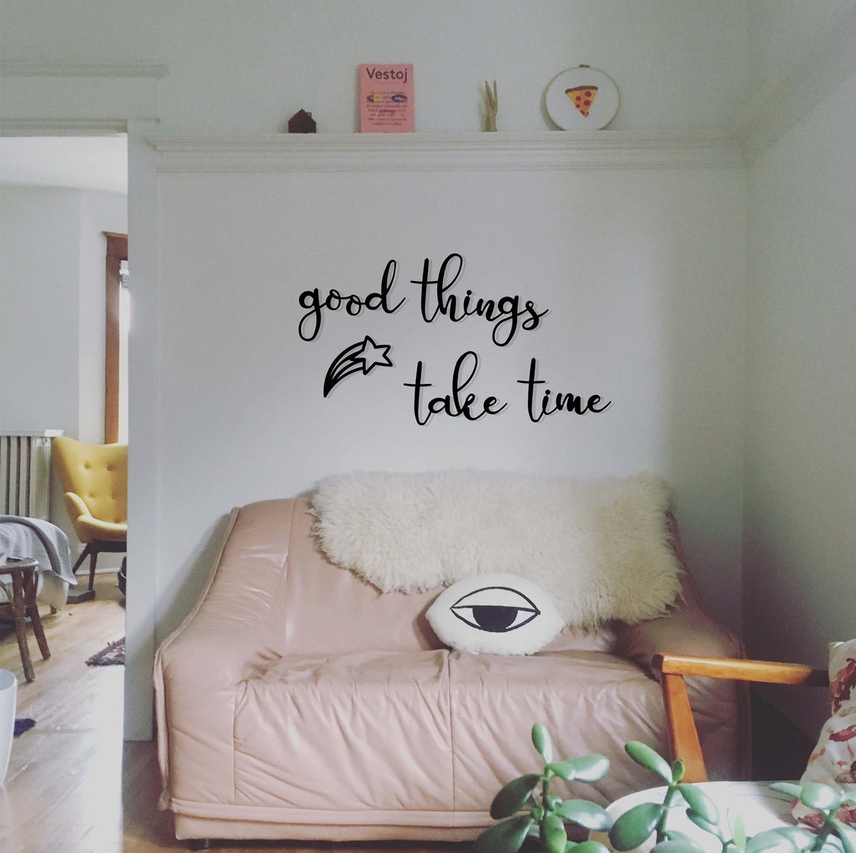 GOOD THINGS TAKE TIME, Μεταλλικό διακοσμητικό τοίχου
