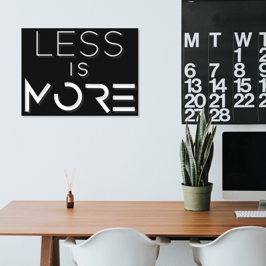 LESS IS MORE, Μεταλλικό διακοσμητικό τοίχου