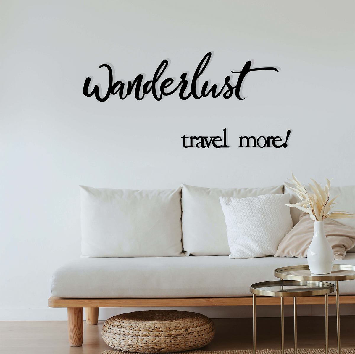 WANDERLUST TRAVEL MORE, Μεταλλικό διακοσμητικό τοίχου