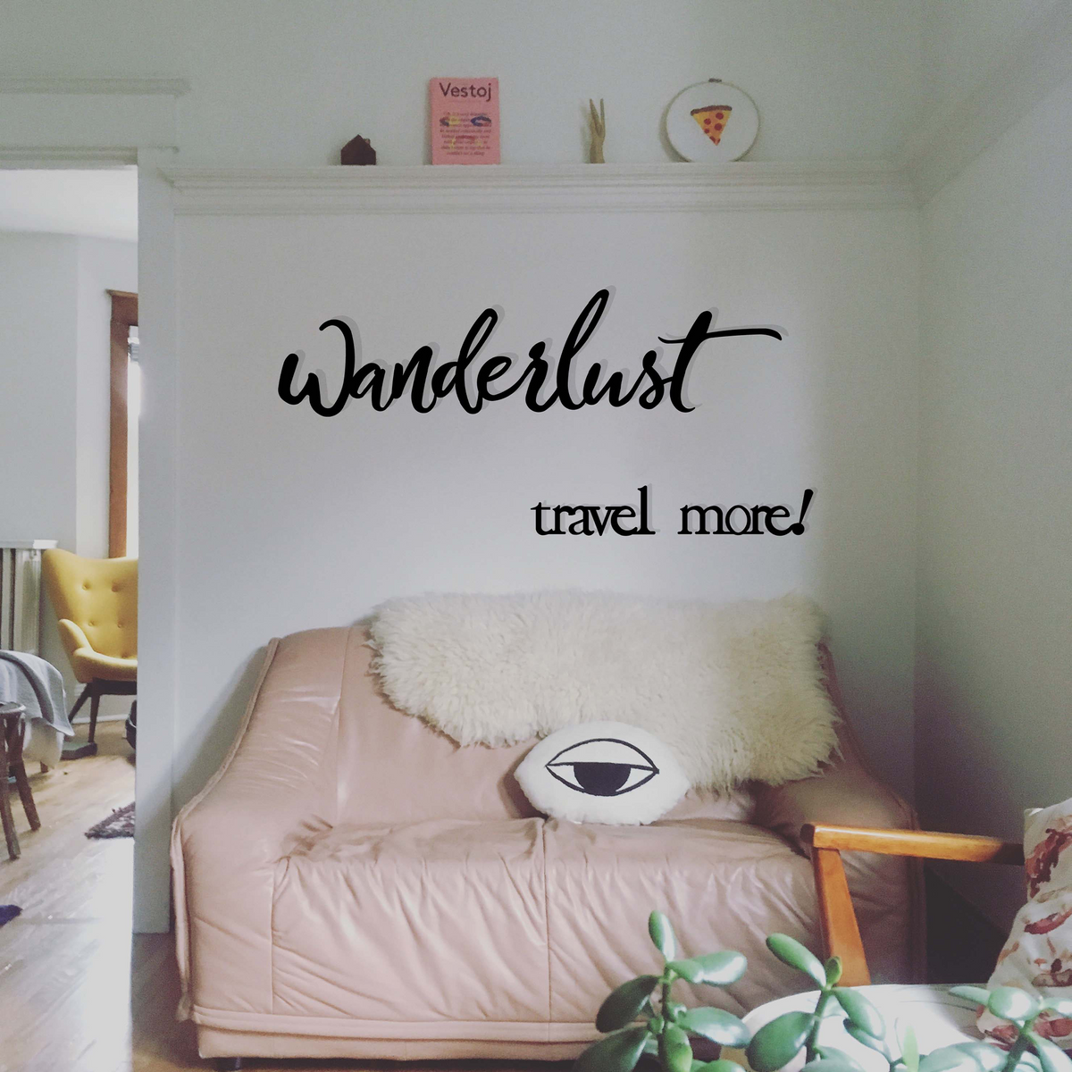 WANDERLUST TRAVEL MORE, Μεταλλικό διακοσμητικό τοίχου