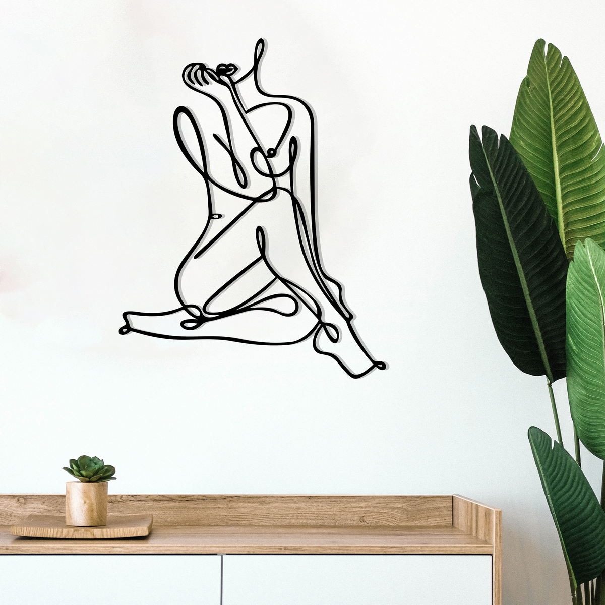 SITTING WOMAN, Μεταλλικό διακοσμητικό τοίχου